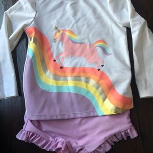 Unicorn rashgaurd & bootyshort set